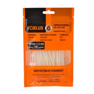 Abraçadeiras Nylon 100x2.5 Branca C/100