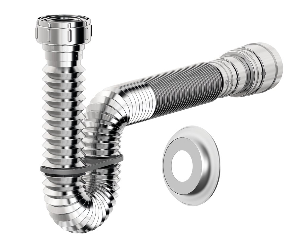 Sifao Tubo Extensivel 1,1 M Cromado C/ Suporte E Canopla Censi