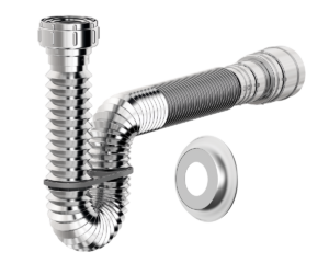 Sifao Tubo Extensivel 1,1 M Cromado C/ Suporte E Canopla Censi