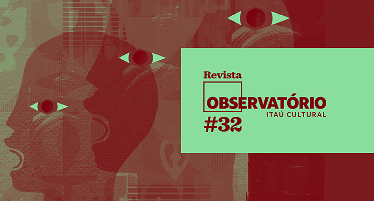 Capa da Revista Osbervatório 32, com as cores terrosa e verde claro.