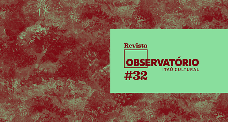 Capa da Revista Osbervatório 32, com as cores terrosa e verde claro.