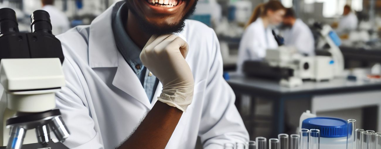 Um jovem branco, de cabelo liso, curto e na cor preta. Ele usa óculos e veste uma camiseta cinza. Ele está sentando olhando em direção ao computador.