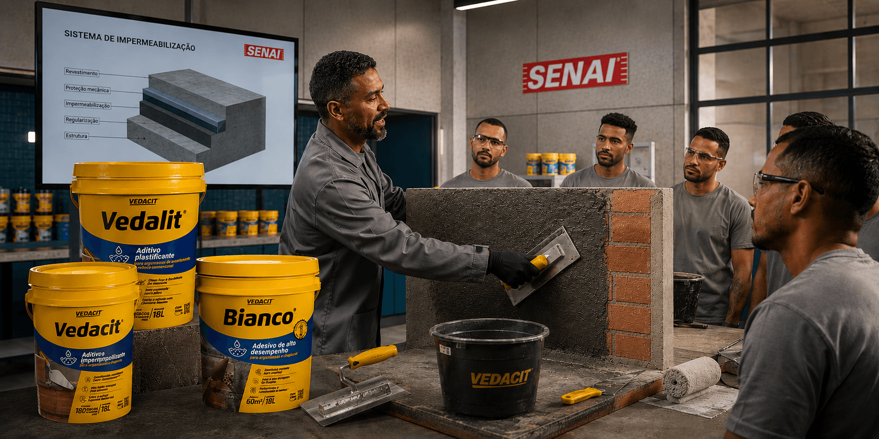Parceria Vedacit e SENAI: Transformando o Futuro da Construção Civil com Capacitação de Alta Performance