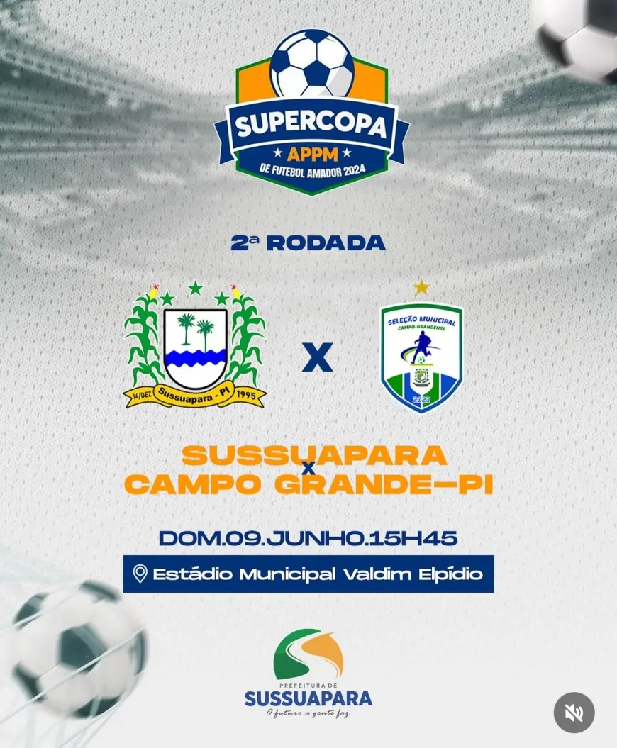 Sussuapara enfrentará Campo Grande na segunda rodada de jogos da Super Copa APPM