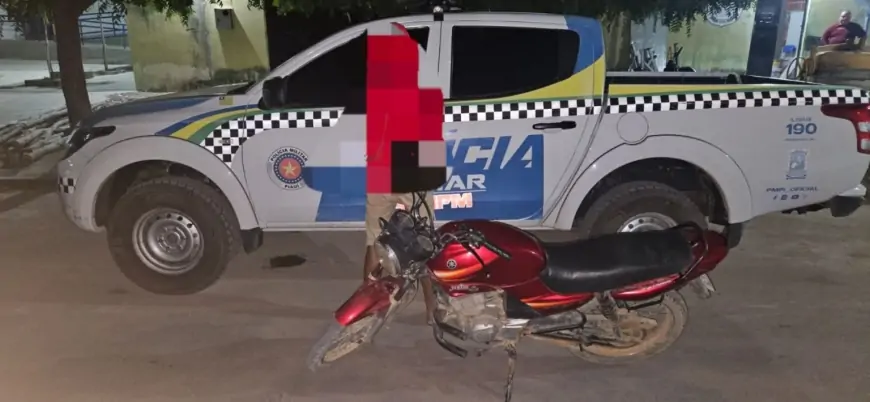 Homem é preso em Pio IX por adulteração em motocicleta durante patrulhamento da PM