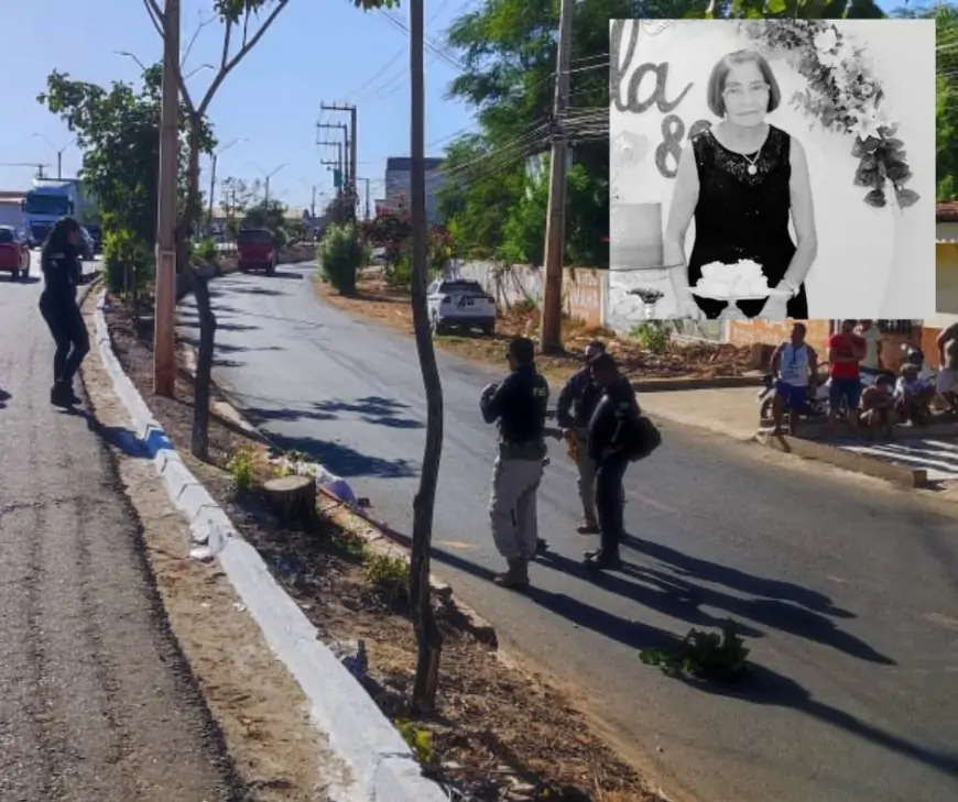 Idosa morre após ser atropelada por ônibus na BR-316 em Picos