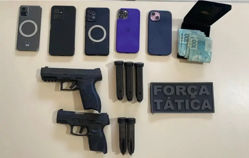 Uma SW4 armas de numeração raspada  três  homens do Paraná que se esconde por trás da apreensão no centro de Valença