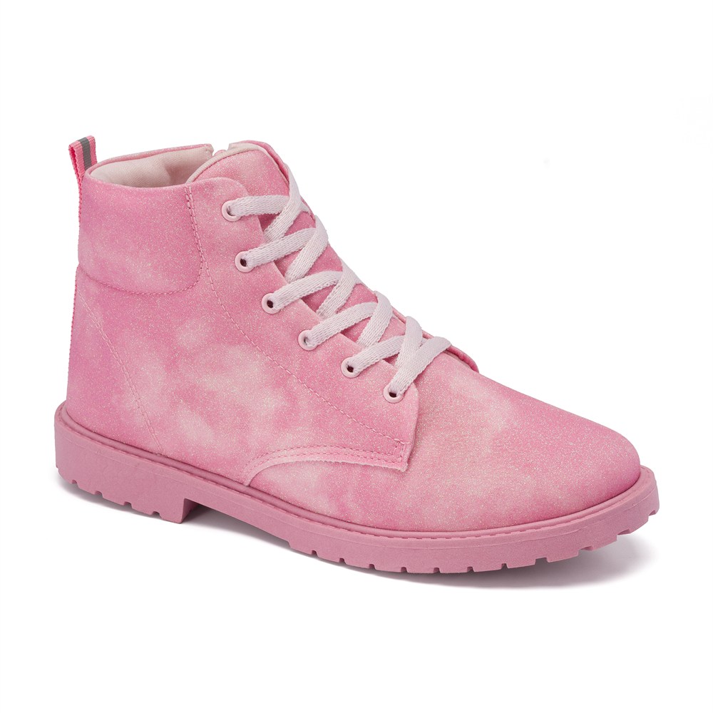 Bota Coturno Infantil Feminino Klin Rock Kids Com Pintura Furtacor