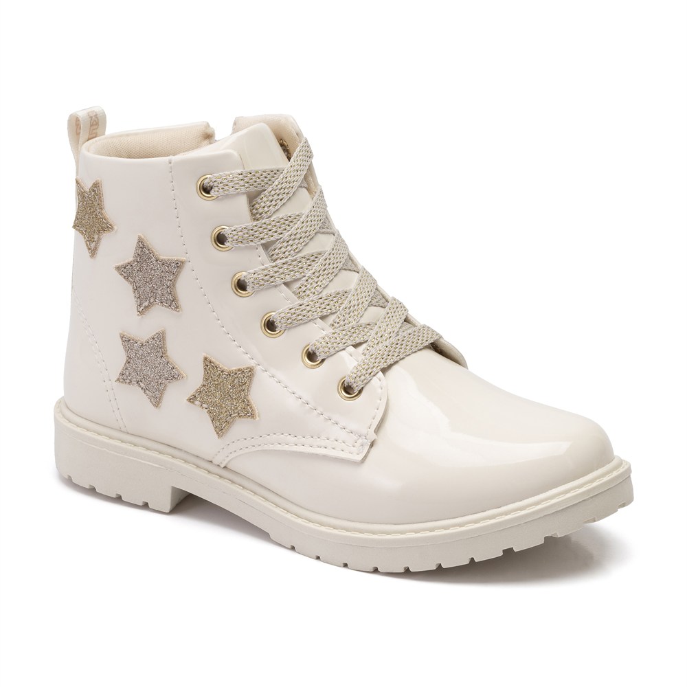 Bota Rock Infantil Feminina Klin Kids Com Estrelas De Glitter