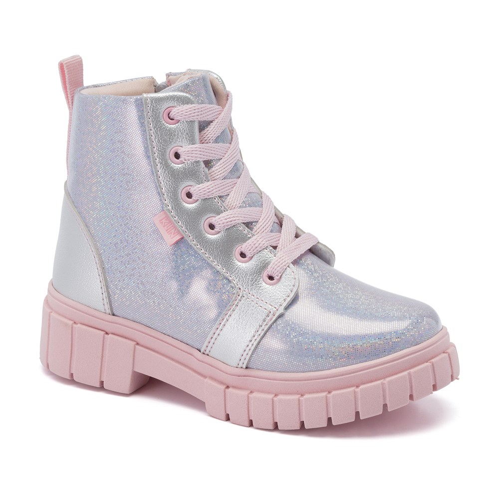 Bota Coturno Infantil Feminino Tratorada Klin Rock Kids