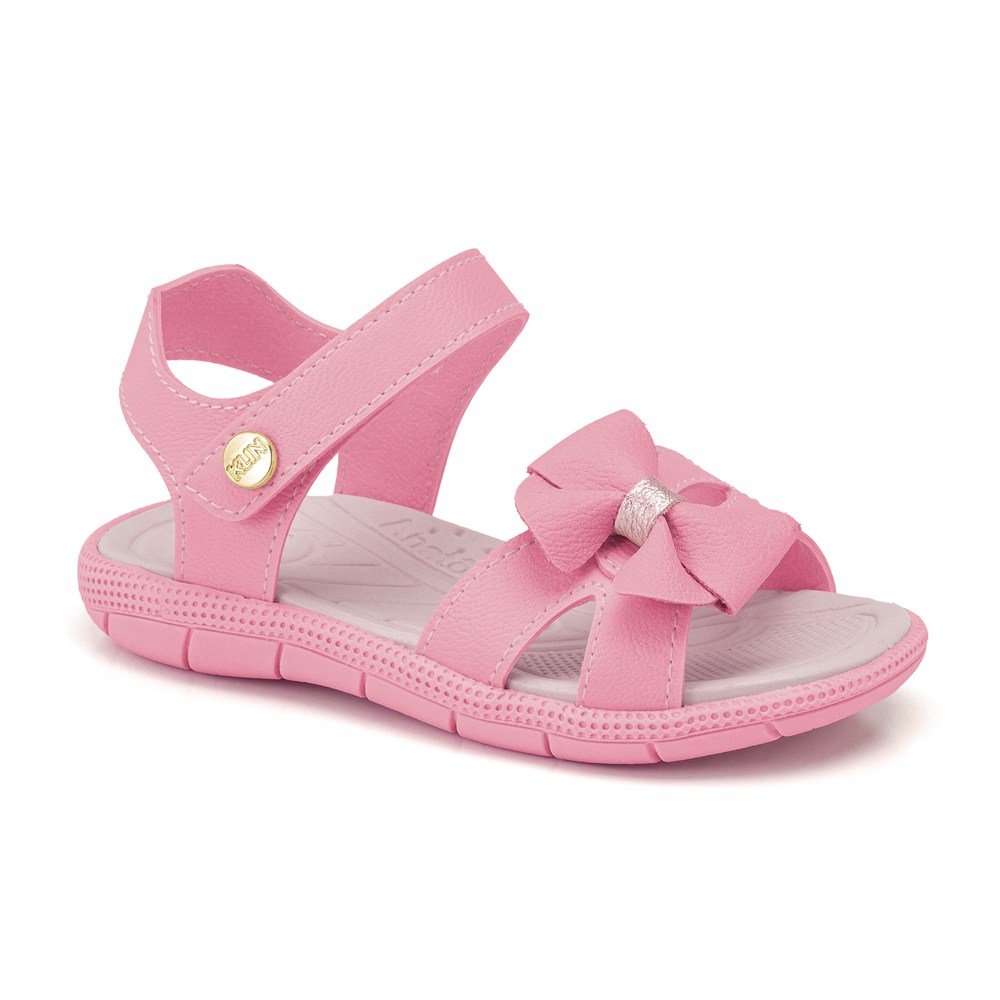 Sandália Infantil Feminina Klin Tic Tac Casual Laço Lateral
