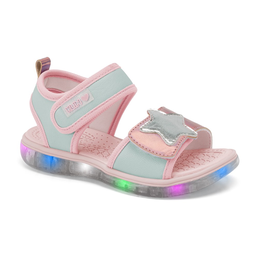 Papete De Led Infantil Feminino Klin Light Com Estrela E Luzes Coloridas