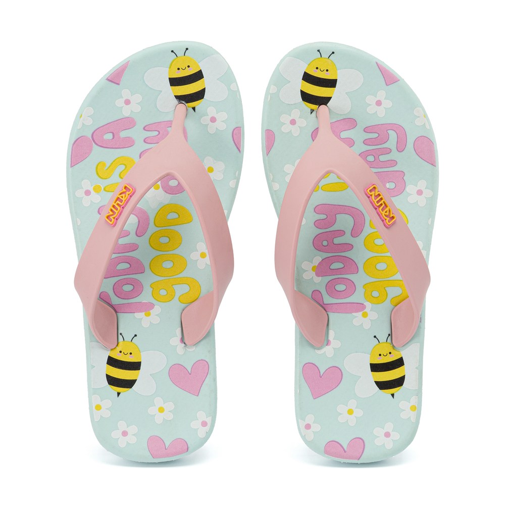 Chinelo De Dedo Infantil Klin Bicolor Acqua Kids