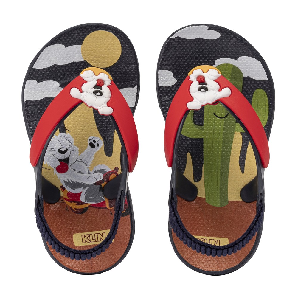 Chinelo Infantil Klin Acqua Print Personagem Divertido