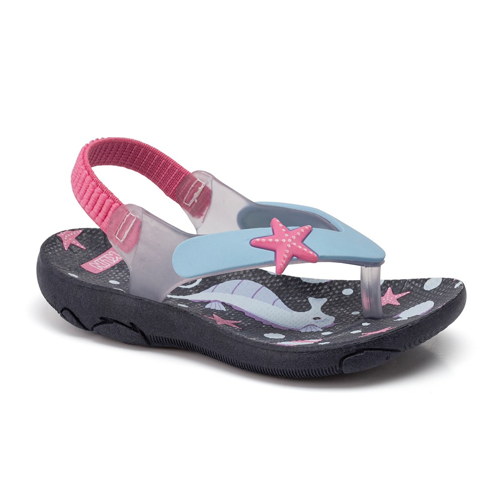 Chinelo Infantil Fundo Do Mar Klin Acqua Print