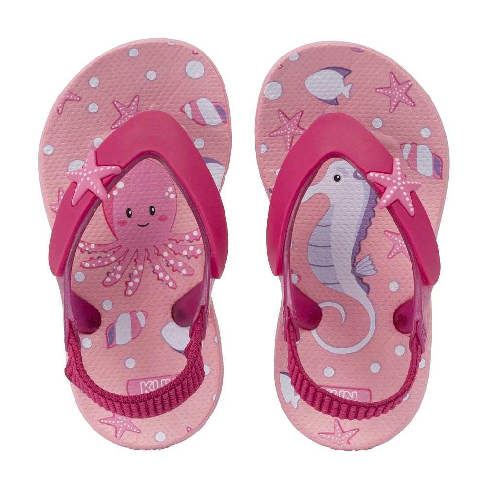 Chinelo Infantil Fundo Do Mar Klin Acqua Print