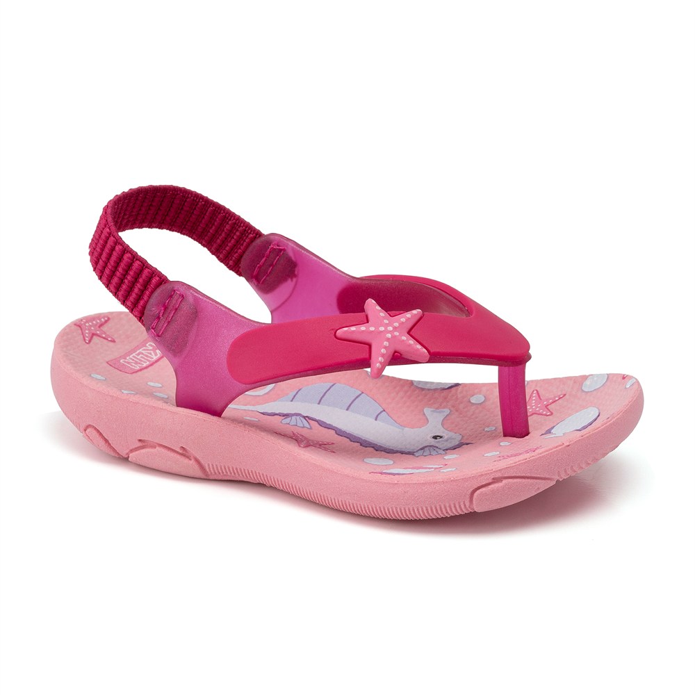 Chinelo Infantil Fundo Do Mar Klin Acqua Print