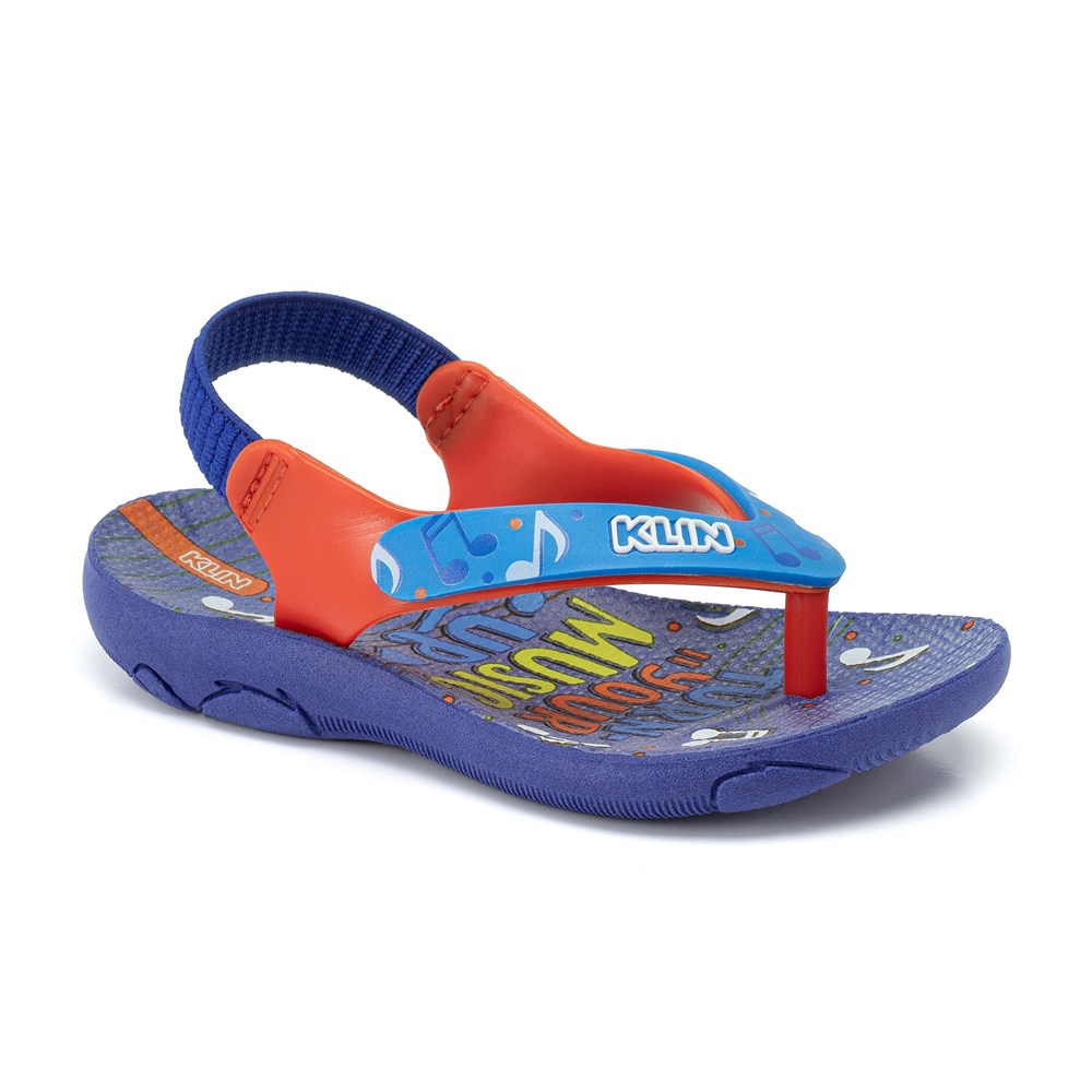 Chinelo Infantil Para Menino Acqua Print Com Personagem Klin