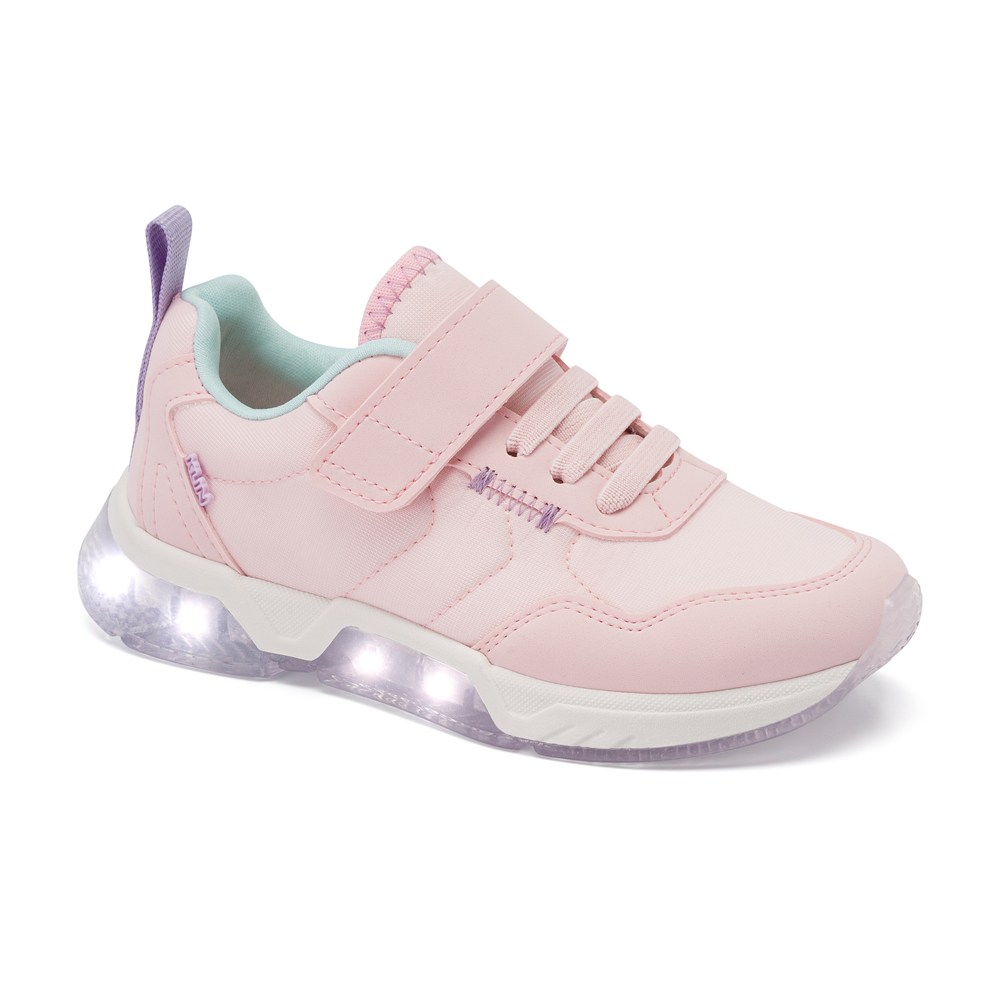 Tênis Infantil Klin Light Cores Vibrantes Em Fitas Aderentes E Elástico