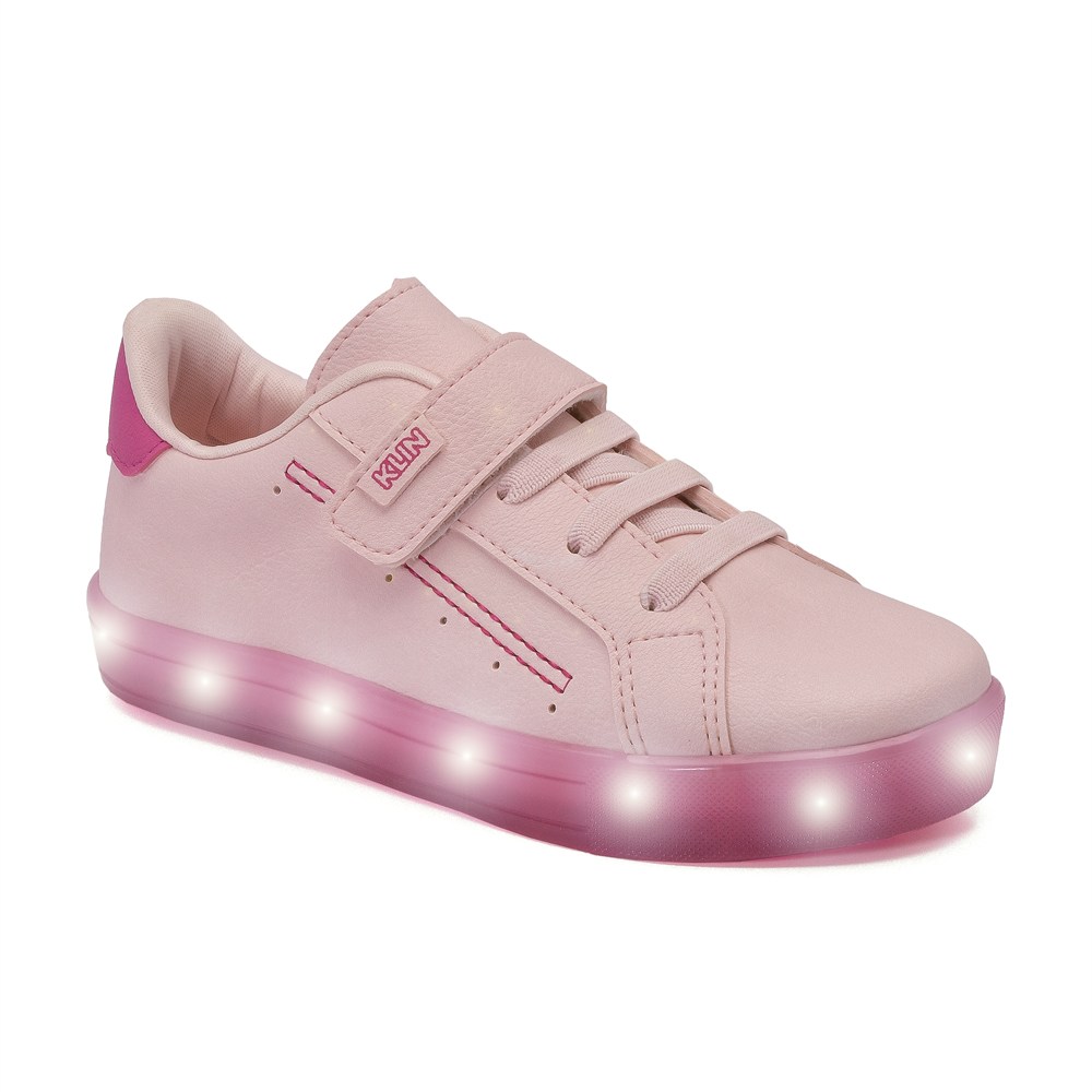 Tênis Infantil Klin Com Led Brilho Mágico Rosa