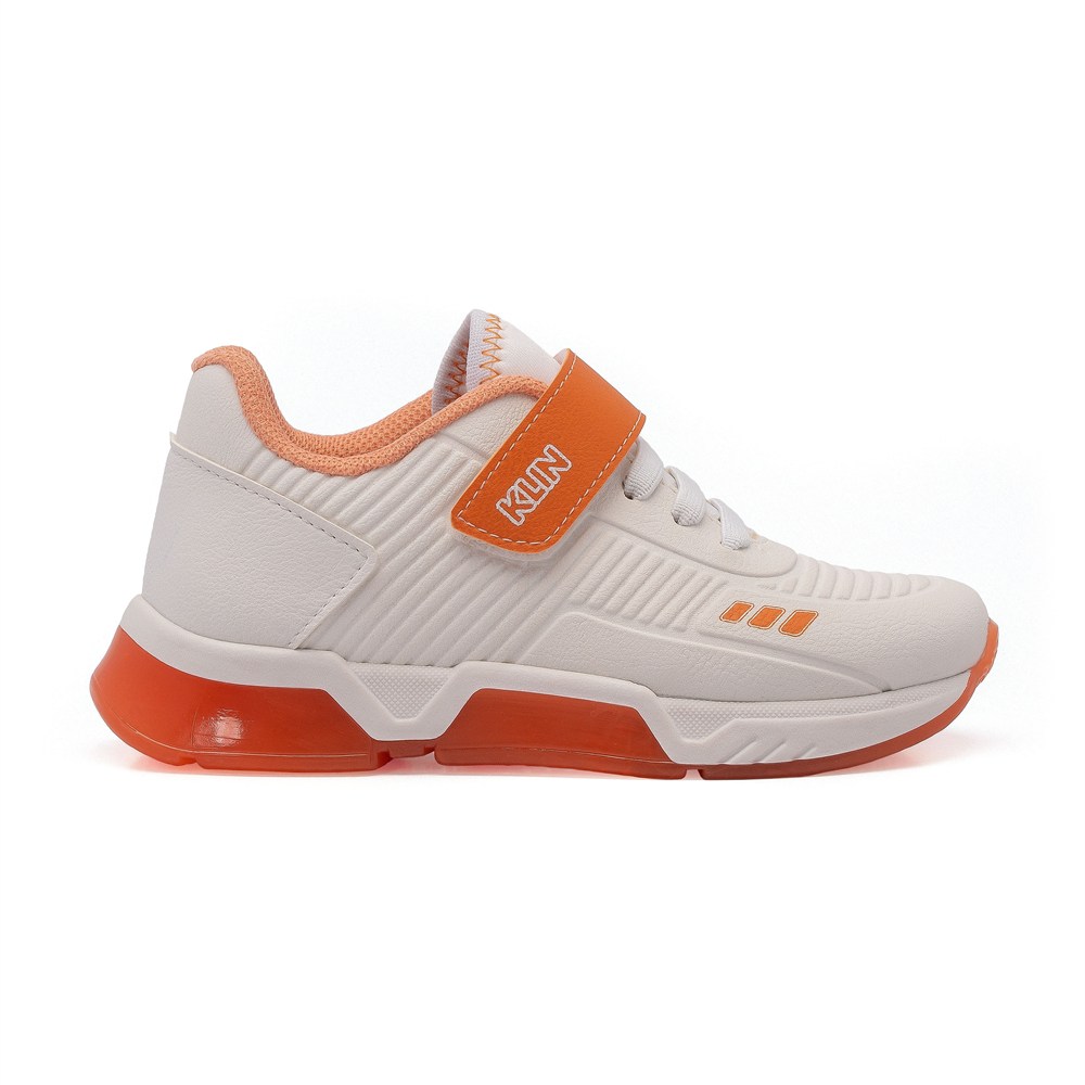 Tênis Infantil Klin Fofinho Branco E Caramelo Com Velcro Tênis Infantil Klin Fofinho Branco E Caramelo Com Velcro