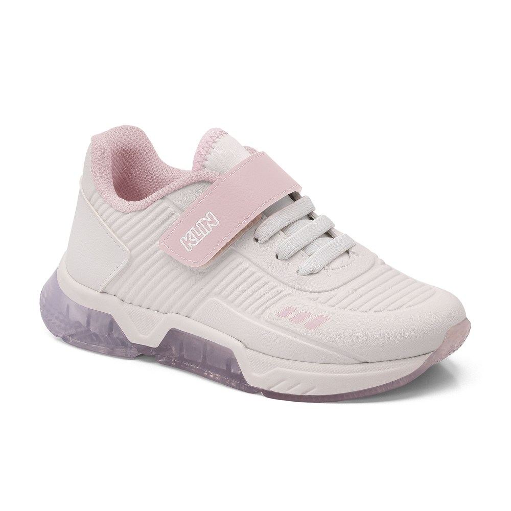 Tenis Light - 604 - Branco/Rosa Bb