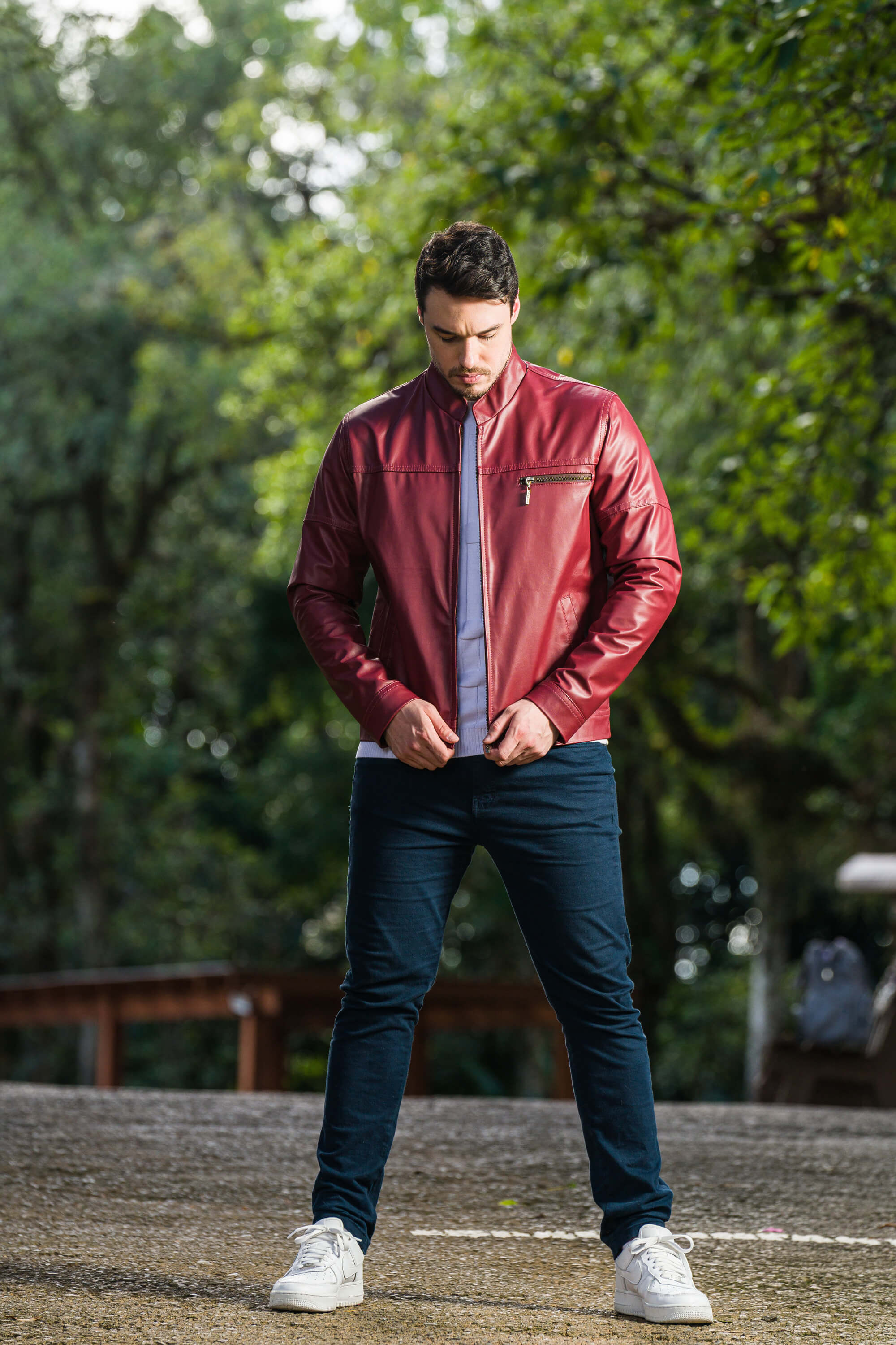 Best jaqueta couro gola padre Online Black Friday