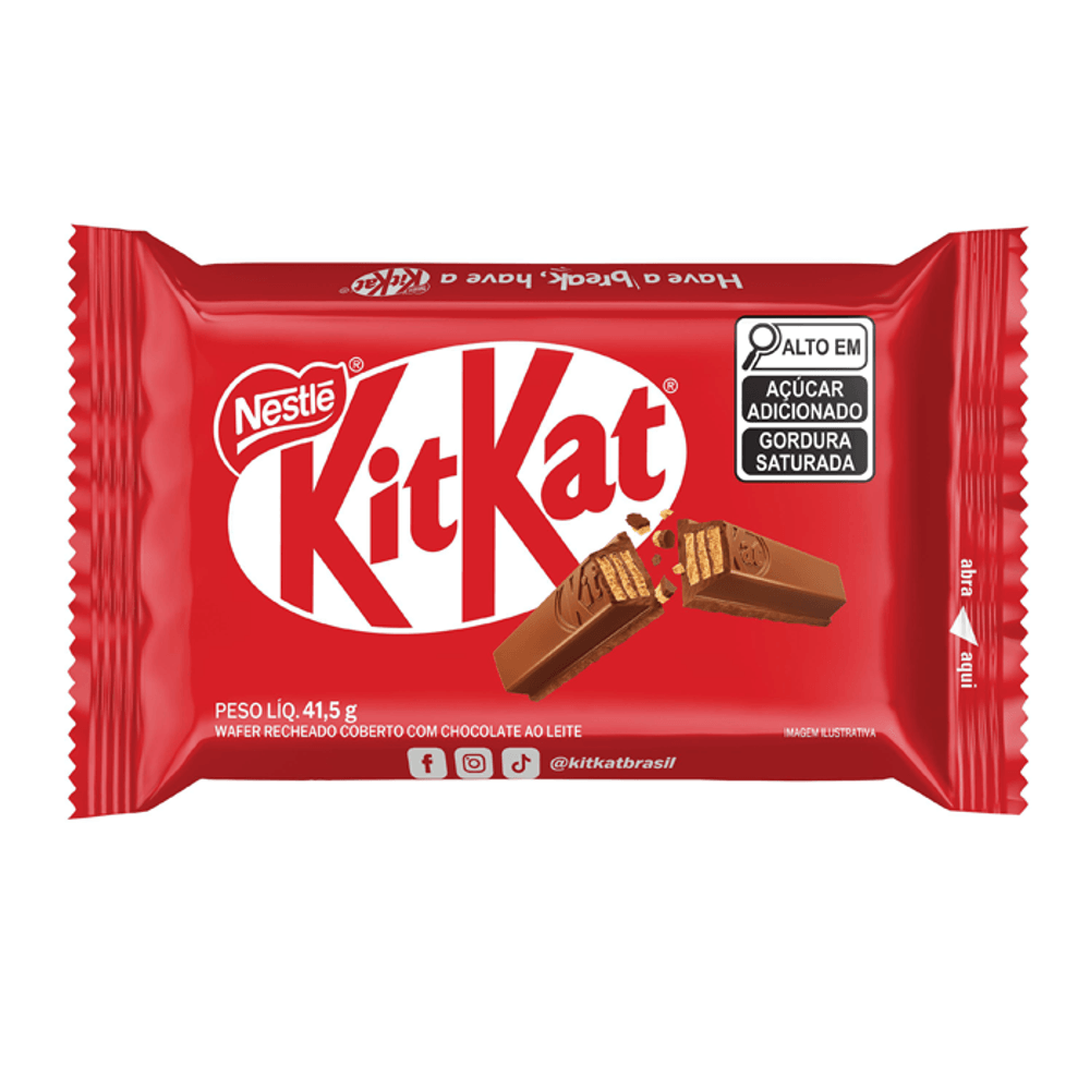Kit Kat De Chocolate Ao Leite Nestlé