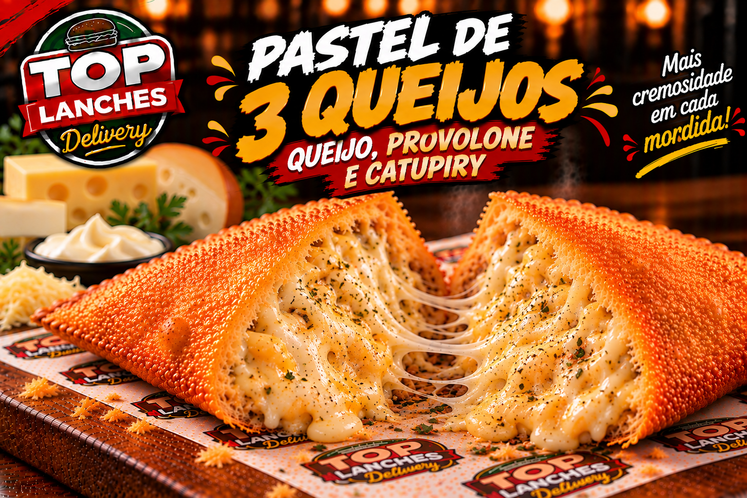 Pastel de 3 Queijos