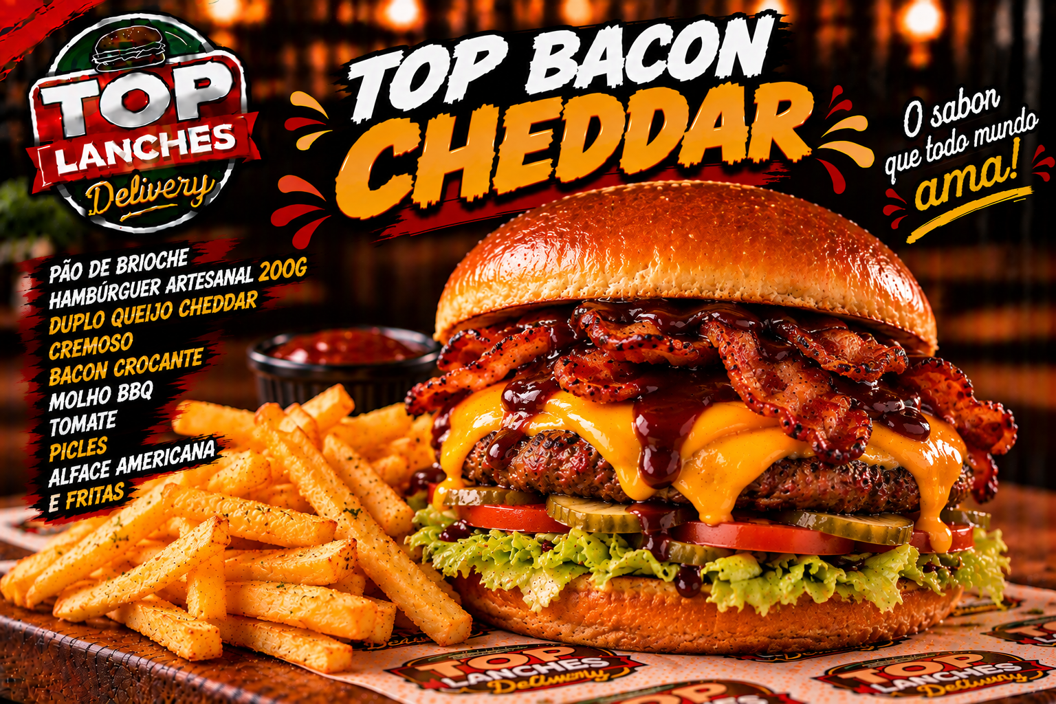 Top Bacon Cheddar