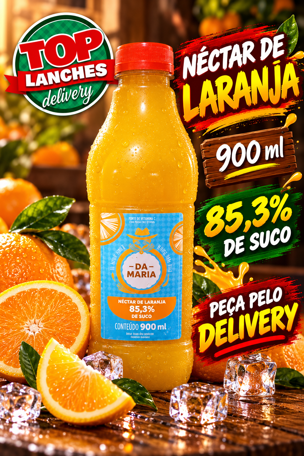 suco da maria laranja garrafa 900 ml