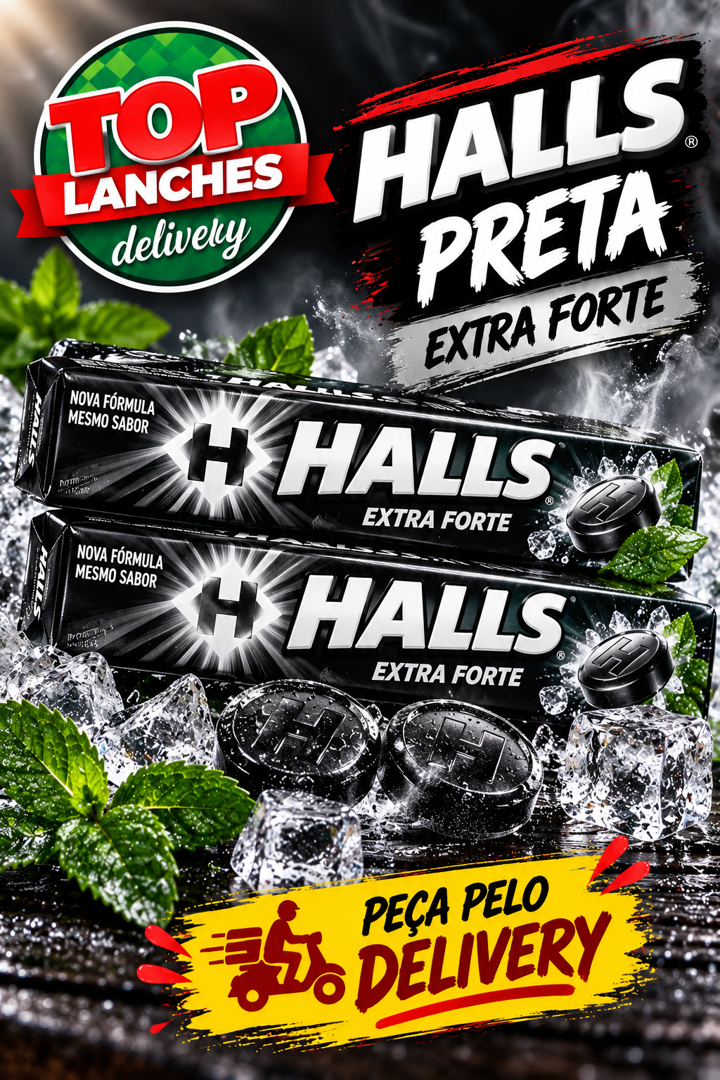 Halls Preta Extra Forte
