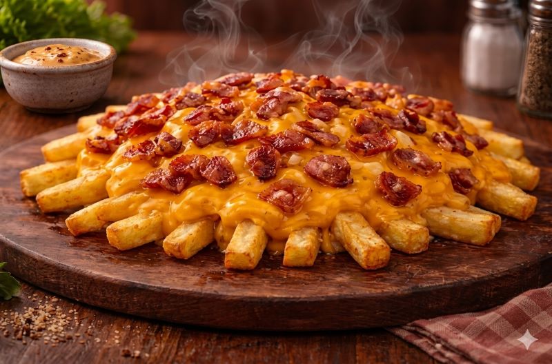Porção de Batata C/ Bacon e Cheddar