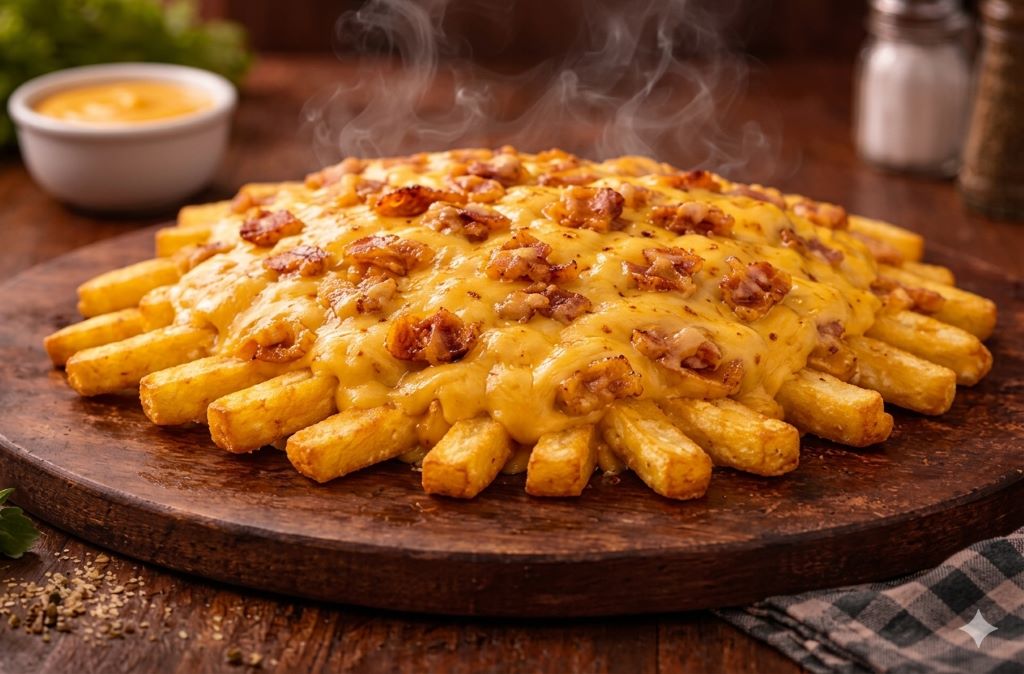 Porção de Batata C/ Bacon e Queijo 500g