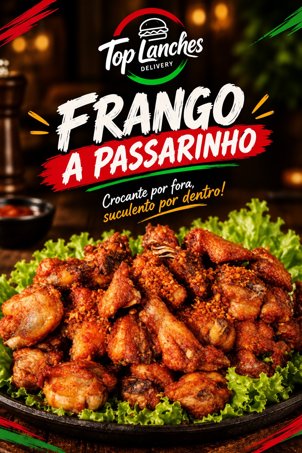 porção de frango à passarinho 1k