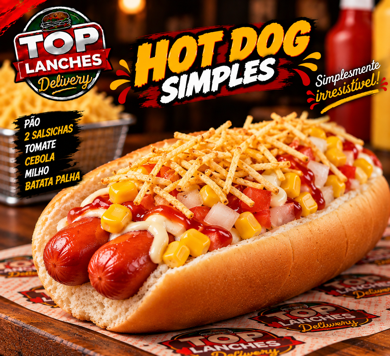 cachorro quente/Hot Dog Simples