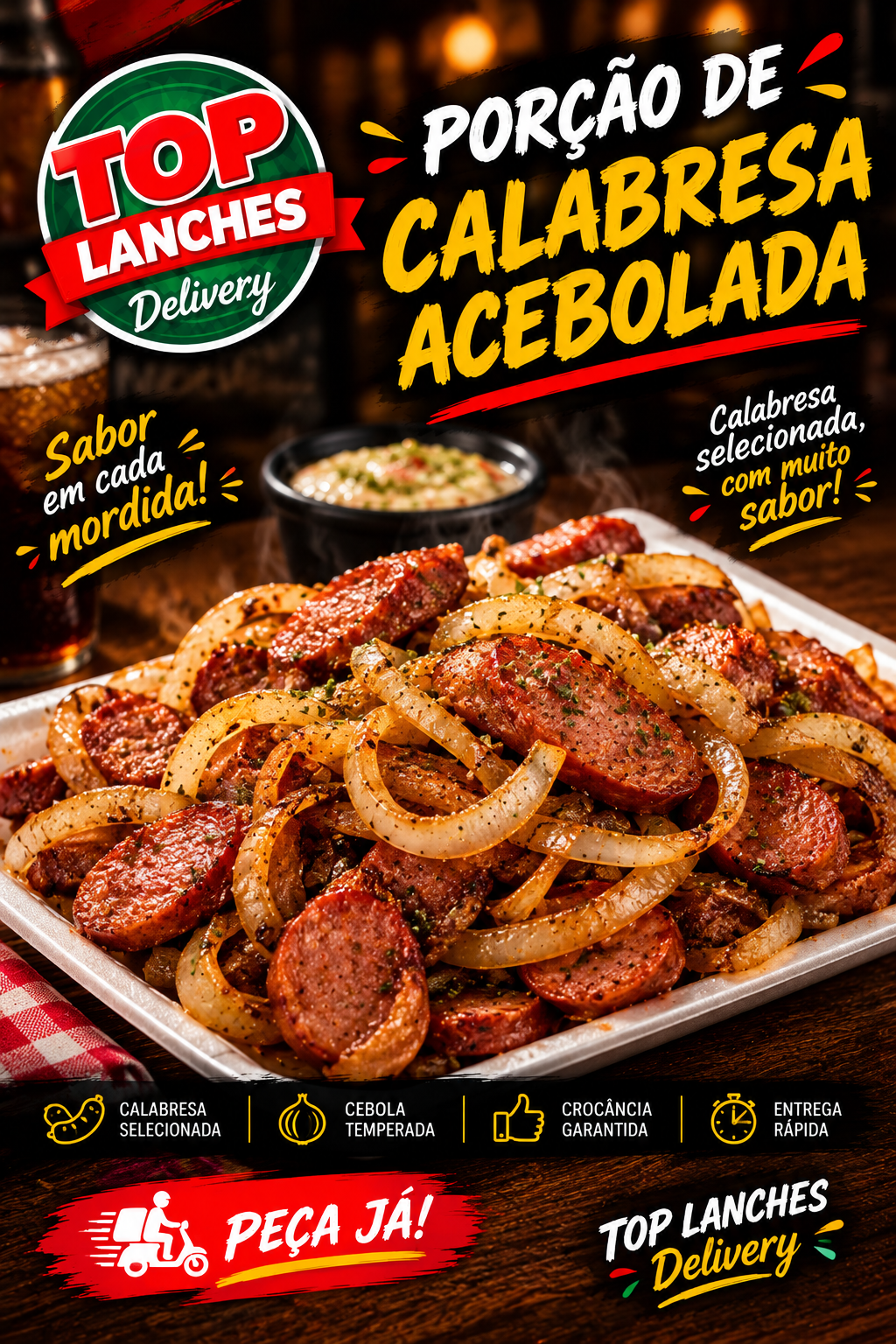 Porção de Calabresa Acebolada 600g