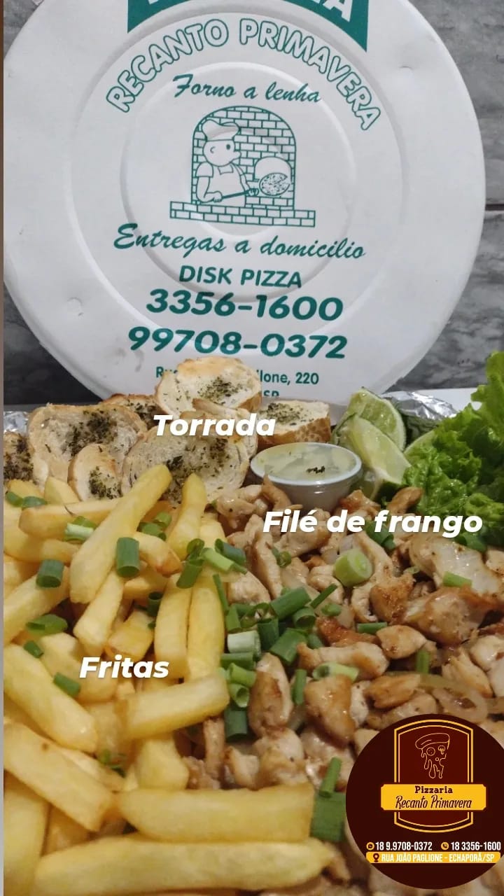 Combo 7-Fritas, filé de frango e torradas+refri 2lts conti cola
