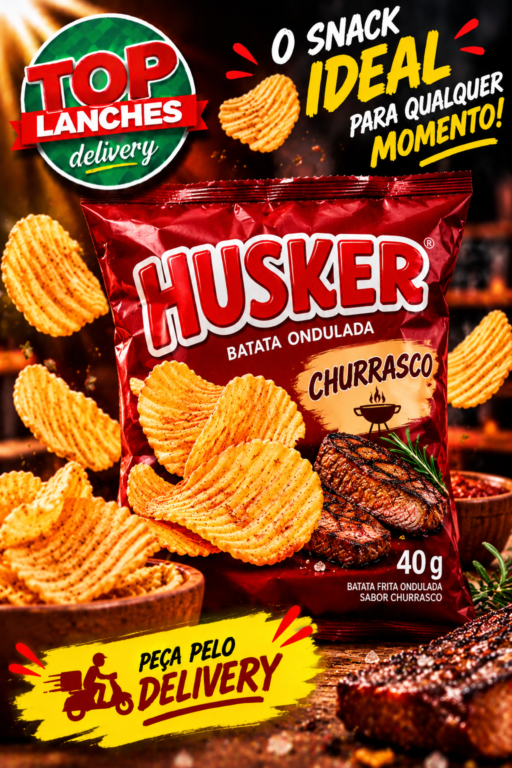 Batata Ondulada Husker Churrasco