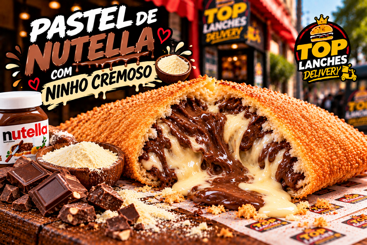 Pastel de Nutella com Ninho cremoso