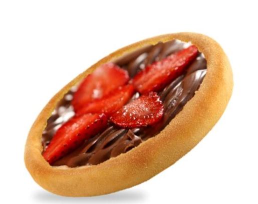 esfiha chocolate c/ morango