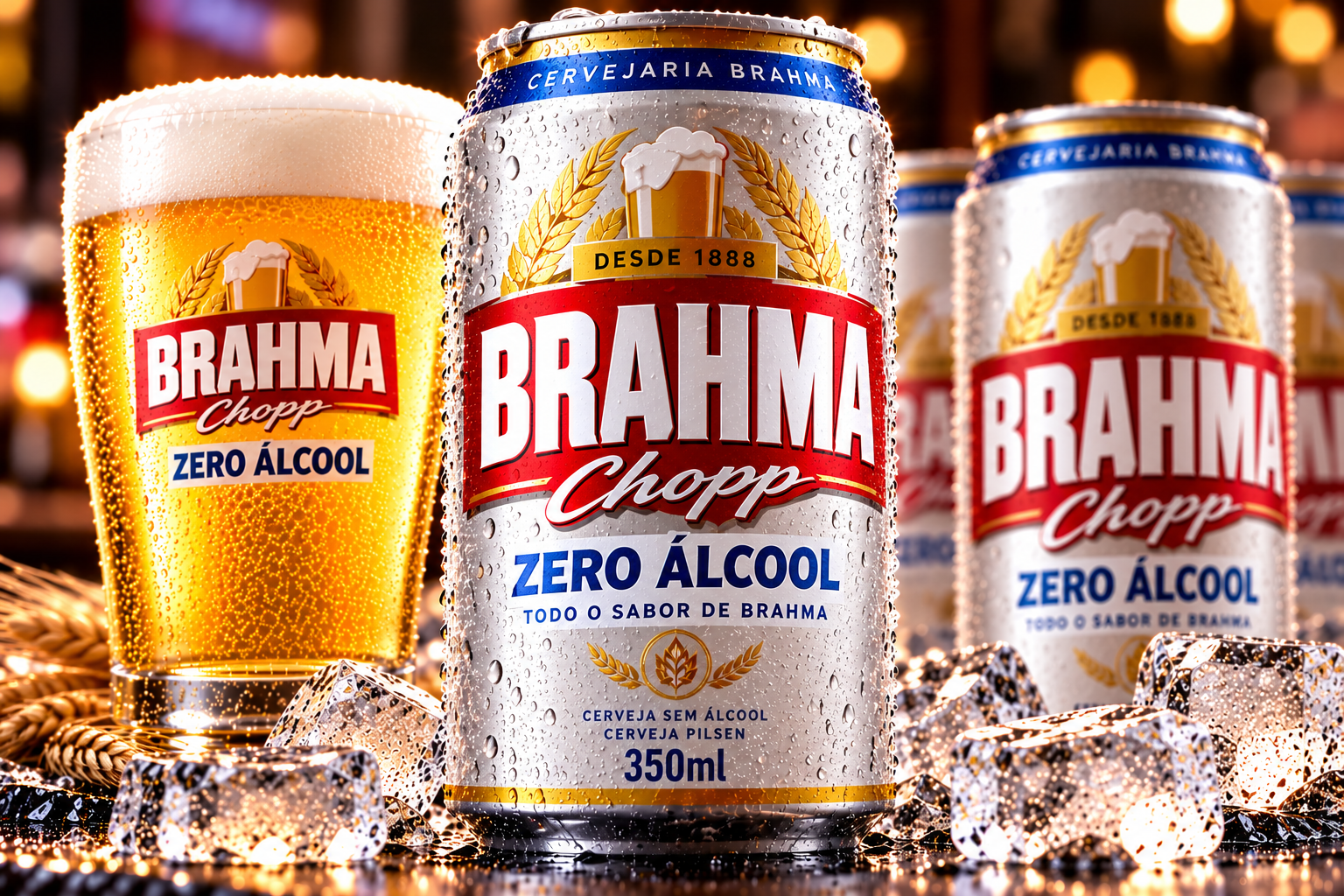 Cerveja Brahma Chopp Zero Álcool Lata 350ml