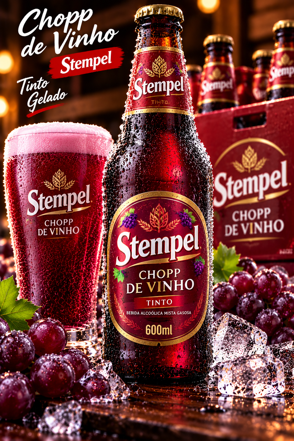 Chopp De Vinho Stempel 600ml Tinto Gelado