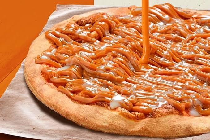 Mini pizza de doce de leite