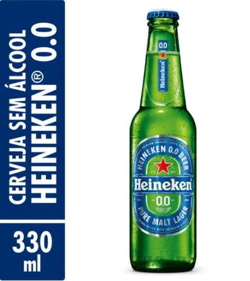 Cerveja Heineken 0,0% Álcool Long Neck 330ml
