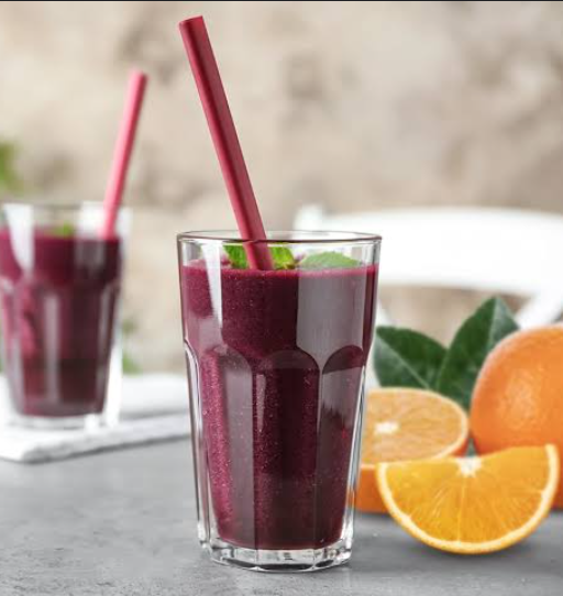 Suco laranja com açaí