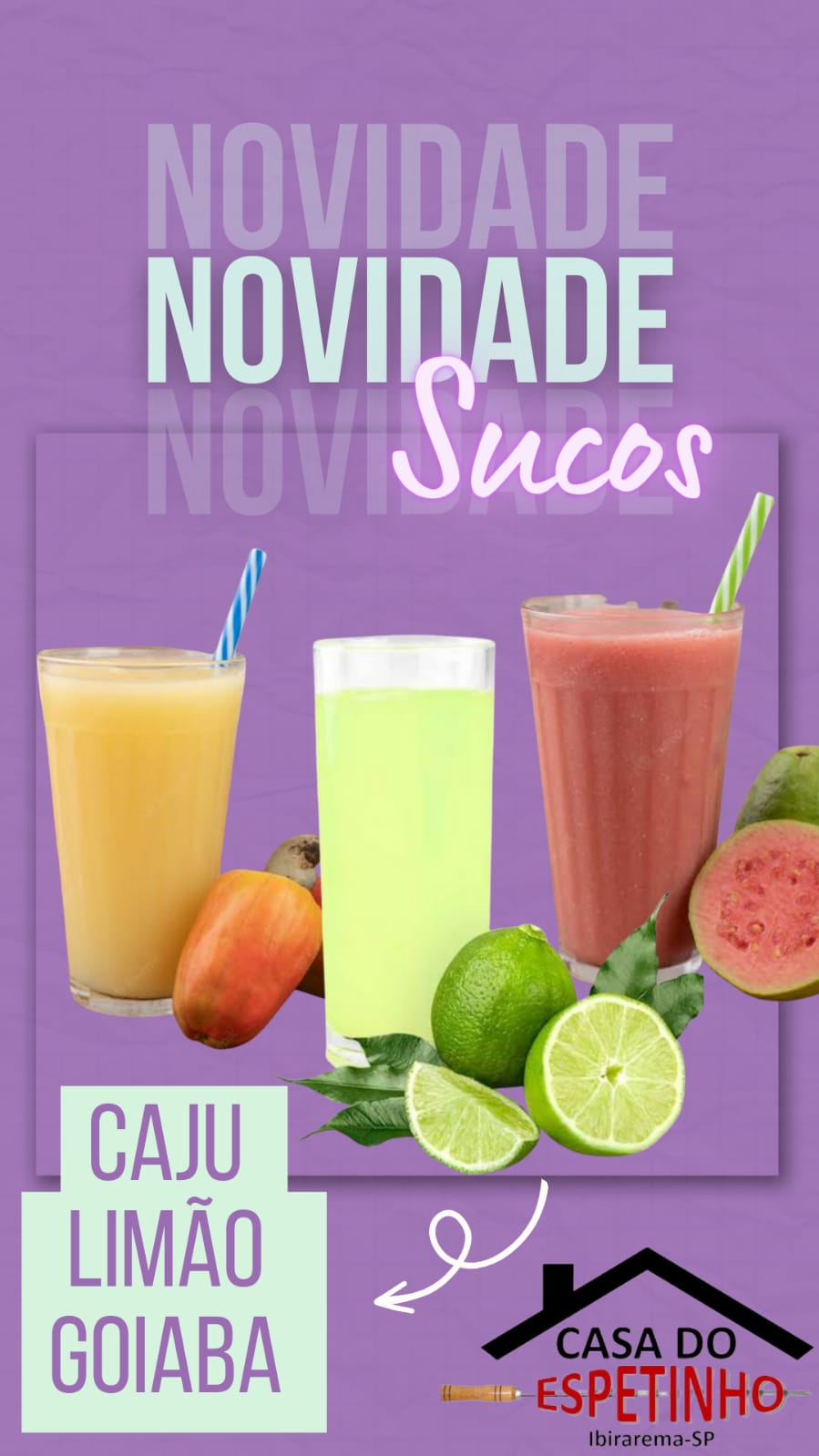 Suco morango c/ maracujá