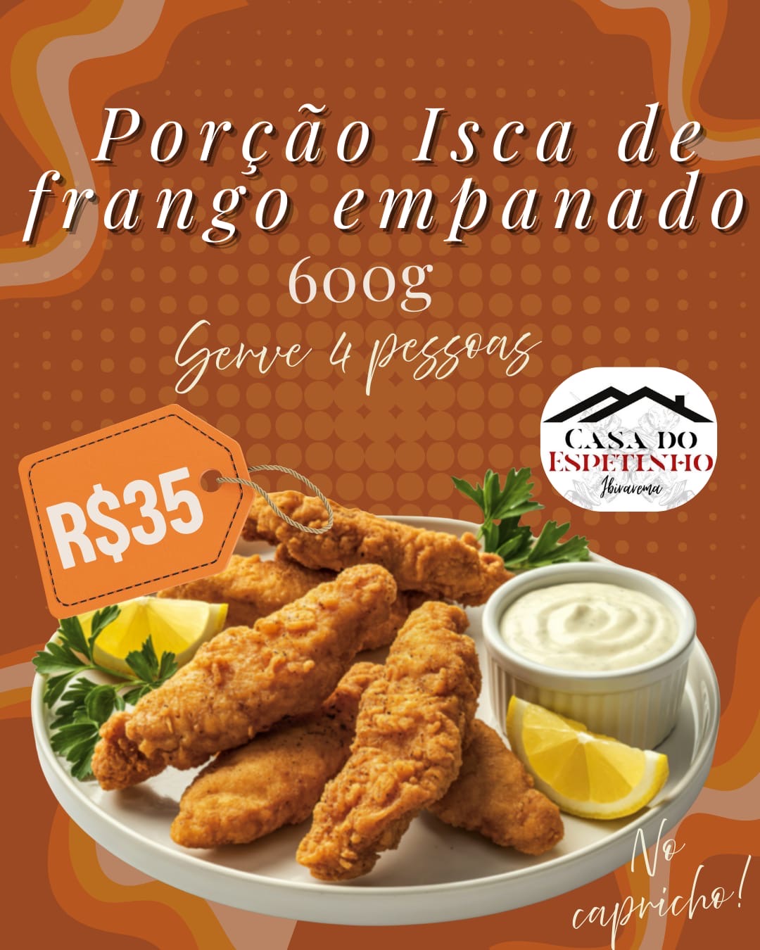 Porção iscas de frango 600g