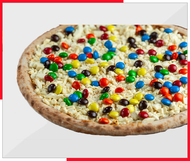 Mini pizza de leite ninho
