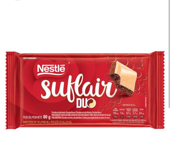 Barra chocolate suflair